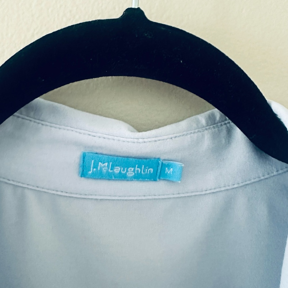 J. MCLAUGHLIN Womens Brynn Lyford Jersey Shirt Light Blue Sz Medium Classic Chic - Picture 4 of 10